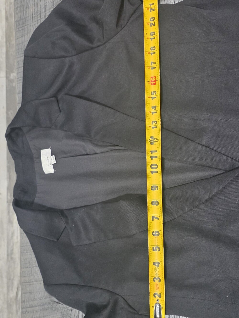 LOFT Women Black Professional Single-Button Long Blazer (Sz:12) - Picture 8 of 8